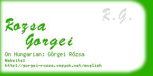 rozsa gorgei business card